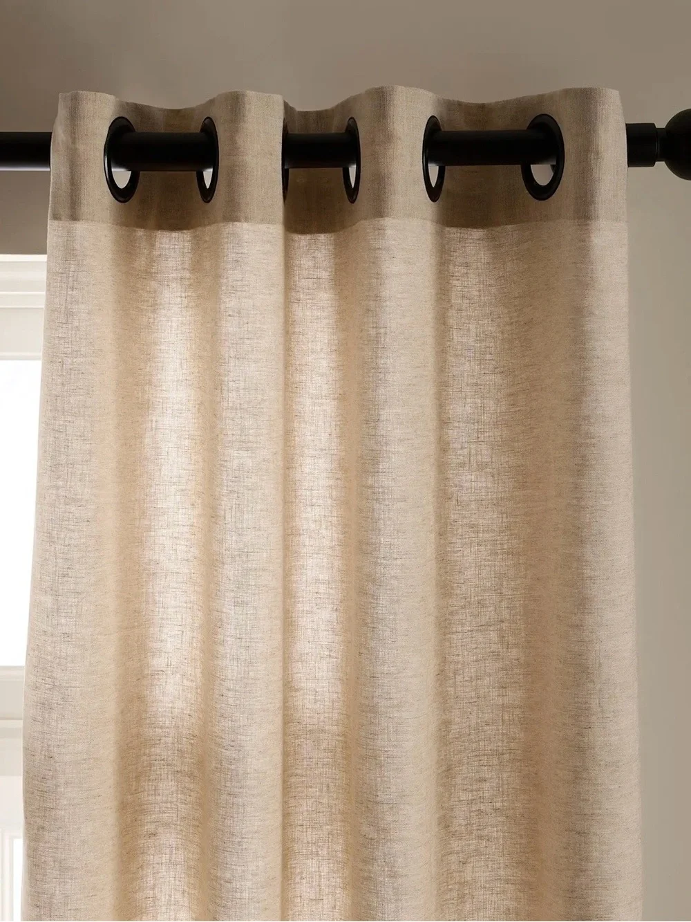 NWOT Quince European Linen Grommet Curtain - Single Panel, 48 X 84 (Flax)